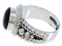 Southwest Jet And Genuine Sterling Silver Ring Size 5 TX38891